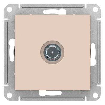 Розетка TV SE AtlasDesign оконечная 1DB, бежевая, механизм - Электрика, НВА - Выключатели и розетки - Розетки - . Магазин оборудования для автономного и резервного электропитания Ekosolar.ru в Владимире