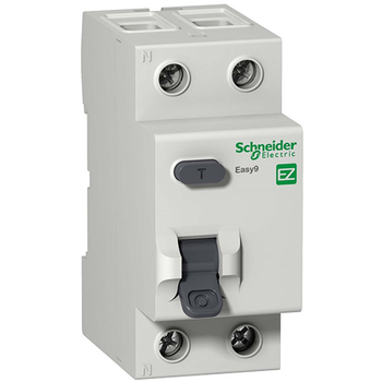 Дифференциальный выключатель Schneider Electric (УЗО) EASY 9 2P 40А 30мА AC 4,5 кА - Электрика, НВА - Модульное оборудование - Дифференциальные автоматы - . Магазин оборудования для автономного и резервного электропитания Ekosolar.ru в Владимире