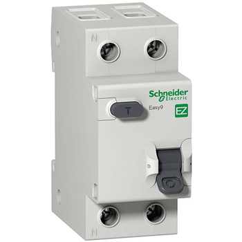 Дифференциальный автоматический выключатель Schneider Electric EASY 9 1P+N 16А 30мА C AC 4,5 кА - Электрика, НВА - Модульное оборудование - Дифференциальные автоматы - . Магазин оборудования для автономного и резервного электропитания Ekosolar.ru в Владимире