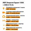 ИБП Энергия Гарант 1000 + Аккумулятор S 75 Ач - 12В (600Вт - 68мин) - ИБП и АКБ - ИБП для котлов - . Магазин оборудования для автономного и резервного электропитания Ekosolar.ru в Владимире