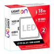 Светильник LightPhenomenON Downlight LT-TP-DL-01-18W-6500K встраиваемый квадратный 170х170 LED - Светильники - Светильники DOWNLIGHT - . Магазин оборудования для автономного и резервного электропитания Ekosolar.ru в Владимире