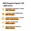 ИБП для котла Энергия Гарант 750 + Аккумулятор 33 Ач 12 В (450Вт - 40мин) - ИБП и АКБ - ИБП для котлов - . Магазин оборудования для автономного и резервного электропитания Ekosolar.ru в Владимире