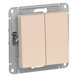 Переключатель Schneider Electric AtlasDesign 2-клавишный сх.6, 10АХ, бежевый механизм - Электрика, НВА - Выключатели и розетки - Выключатели - . Магазин оборудования для автономного и резервного электропитания Ekosolar.ru в Владимире