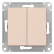 Выключатель Schneider Electric AtlasDesign 2-клавишный сх.5, 10АХ, бежевый, механизм - Электрика, НВА - Выключатели и розетки - Выключатели - . Магазин оборудования для автономного и резервного электропитания Ekosolar.ru в Владимире