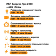 ИБП для котла Энергия Про 2300 + Аккумулятор 100 Ач 12 В (1600Вт - 34мин) - ИБП и АКБ - ИБП для котлов - . Магазин оборудования для автономного и резервного электропитания Ekosolar.ru в Владимире