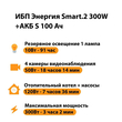 ИБП Энергия Smart.2 300W + Аккумулятор S 100 Ач - 12В (300Вт - 182мин) - ИБП и АКБ - ИБП Энергия - ИБП для котлов отопления - . Магазин оборудования для автономного и резервного электропитания Ekosolar.ru в Владимире