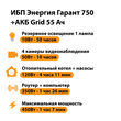 ИБП для котла Энергия Гарант 750 + Аккумулятор Grid 55 Ah 12 v (450Вт - 67мин) - ИБП и АКБ - ИБП для котлов - . Магазин оборудования для автономного и резервного электропитания Ekosolar.ru в Владимире