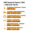 ИБП для котла Энергия Гарант 1000 + Аккумулятор Grid 100 Ah 12 v (600Вт - 91мин) - ИБП и АКБ - ИБП для котлов - . Магазин оборудования для автономного и резервного электропитания Ekosolar.ru в Владимире